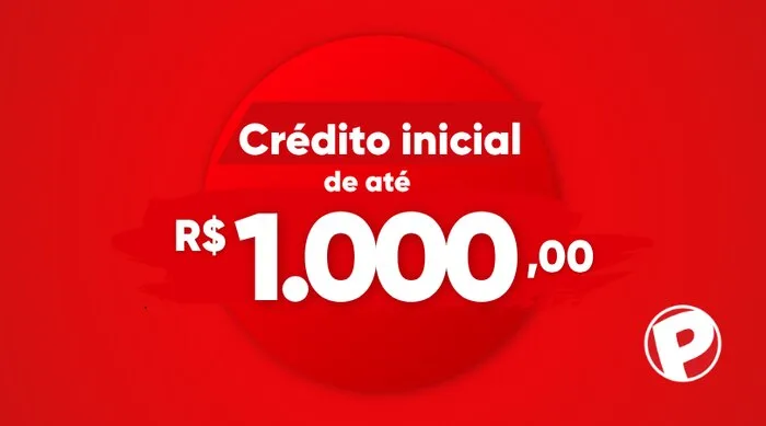 Crédito inicial de até R$ 1.000,00